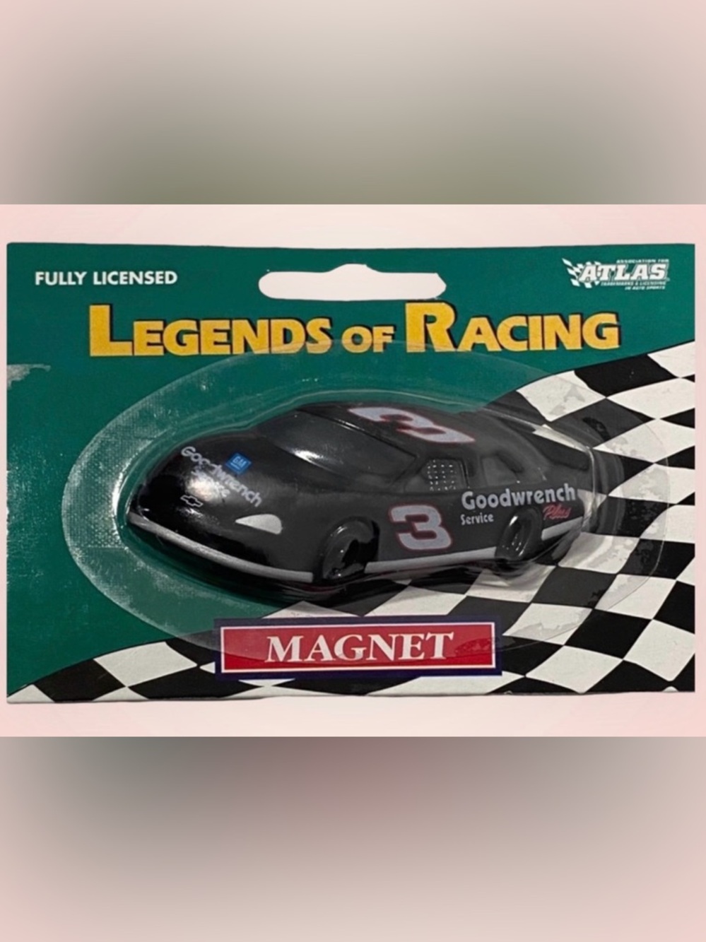 3/$10 Atlas Magnet Legends of Racing #3 Dale Earnhardt #MAG001 1998
